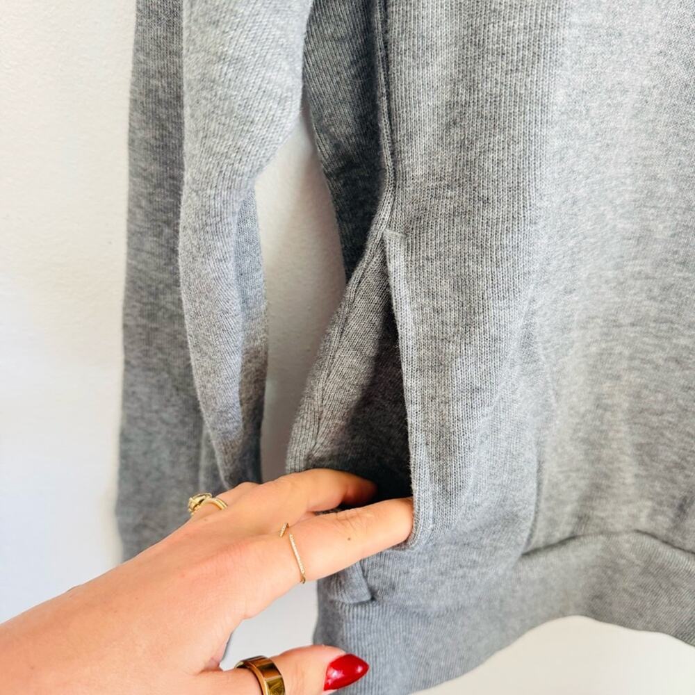 MENS LACOSTE Grey Navy Half Zip High Neck Pullover $170 Sweater Sweatshirt S - Picture 4 of 13